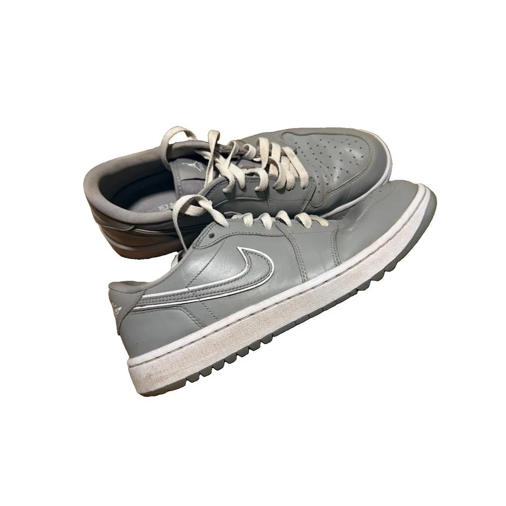 Jordan 1 Grey Nike Golf Shoes Men's Size 10 Spikeless Sneaker